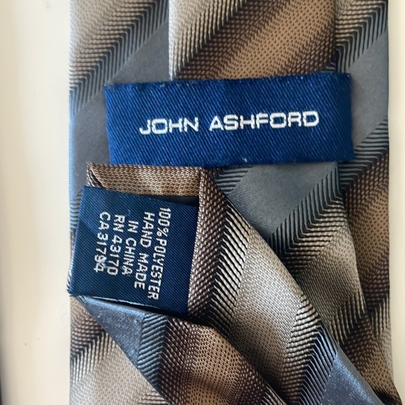 Bundle of 3 Handmade Striped Men’s Ties - Brown and Blue Hues - Picture 6 of 7